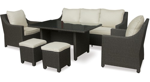 Mesa 6-pce Low Dining Outdoor Lounge Suite 